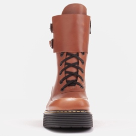 Marco Shoes Botas Federica com fechos decorativos marrom 1