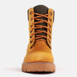 Marco Shoes Botas impermeáveis ​​feitas de couro amarelo impregnado 2