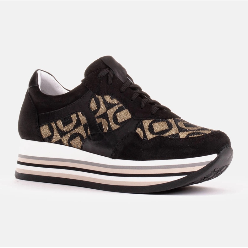 Marco Shoes Sapatilhas com sola grossa de camurça natural 2228P-1285-041-001-1 preto 1