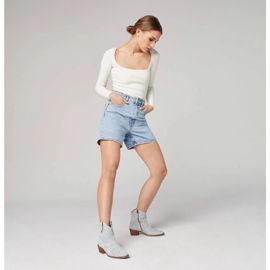 Marco Shoes Botas cowboy de camurça com costura decorativa 2188B-1281-045-1 azul cinza 1