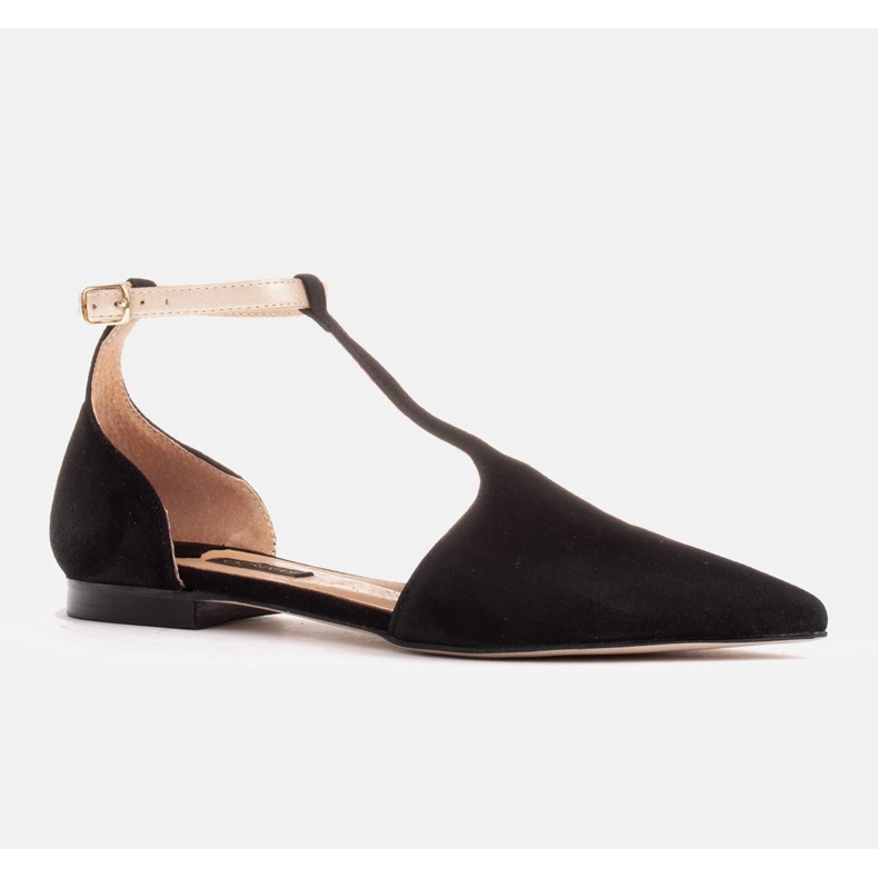 Marco Shoes Sandálias de camurça com tira no tornozelo preto 1