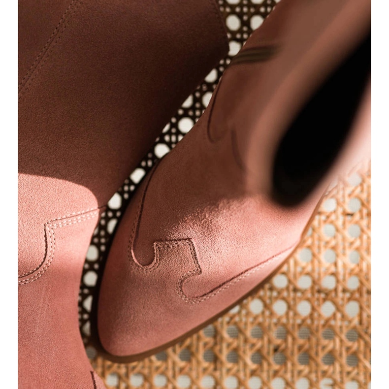 Marco Shoes Botas de camurça natural rosa 1