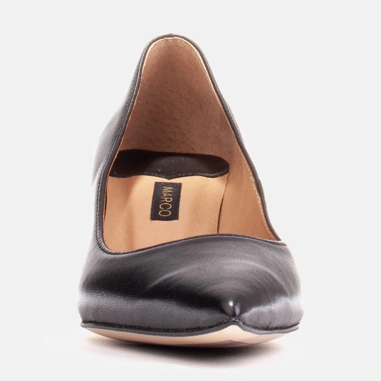Marco Shoes Estiletes elegantes com salto mais baixo preto 1
