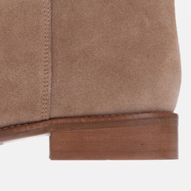 Marco Shoes Botas "tubo" de salto baixo bege 1