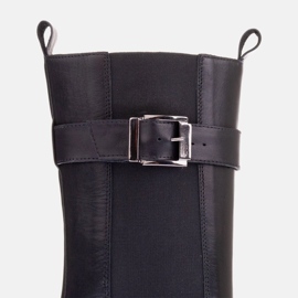 Marco Shoes Botas altas com borracha larga preto 1