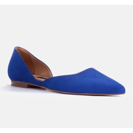Marco Shoes Sapatilhas de balé com salto azul 1