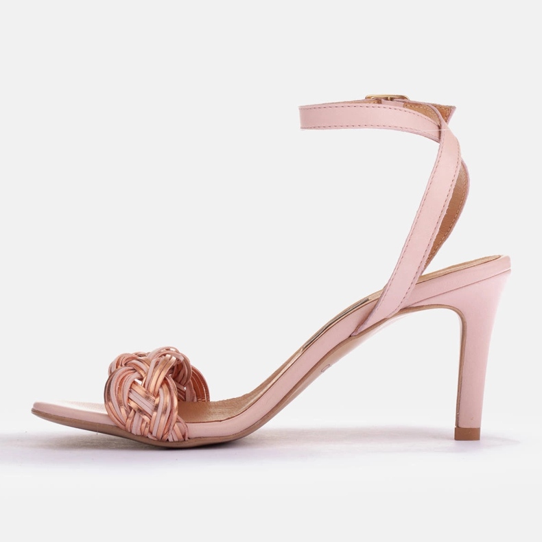 Marco Shoes Sandália com tira trançada rosa 2