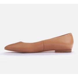 Marco Shoes bailarinas de couro macio marrom 2