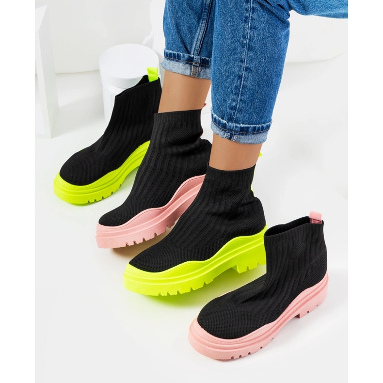 Tênis cano alto preto e verde, Marks 1 Tênis cano alto preto e verde, Marks 1