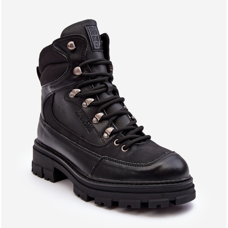 Botins femininos isolados com cordões pretos Big Star MM274663 2