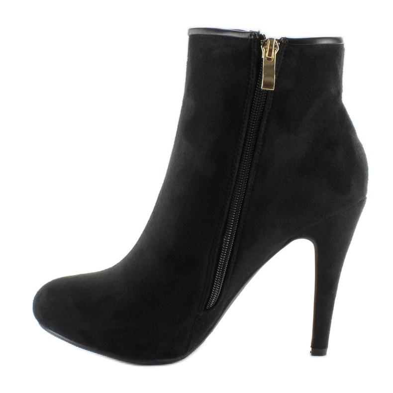 Botas de salto alto de camurça SAS-8F8534 Preto 1