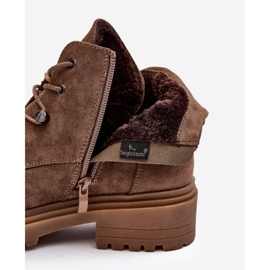 Sergio Leone Botas baixas femininas com zíper, Cameronia Bege Escuro 2