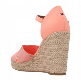 Tommy Hilfiger Sapatos Tommy Metallic High Wedge Sandália W FW0FW04753 laranja 1