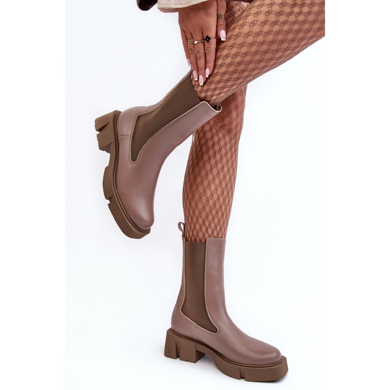 Botas Chelsea Femininas 2693/230 Laura Messi Marrom castanho 1