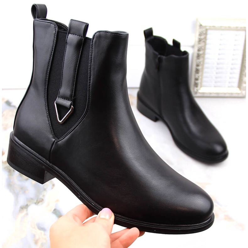 Botas Chelsea pretas com isolamento feminino Filippo DBT4813 preto 1