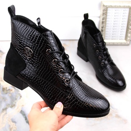 Botas femininas de couro envernizado, com isolamento preto, Filippo DBT4824 1 Botas femininas de couro envernizado, com isolamento preto, Filippo DBT4824 1