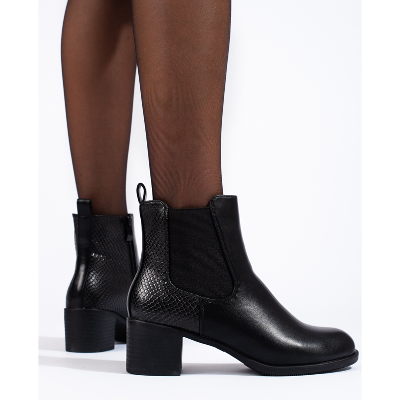 Botins pretos elegantes Shelovet 1