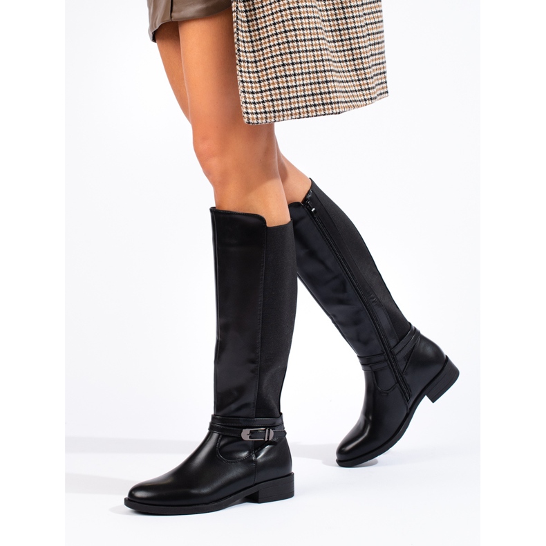 Botas femininas pretas clássicas da Shelovet preto 1