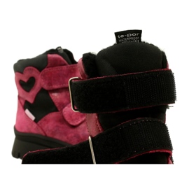 Botas de neve de couro feminino botas impermeáveis te-por Mazurek 1351 rosa 6