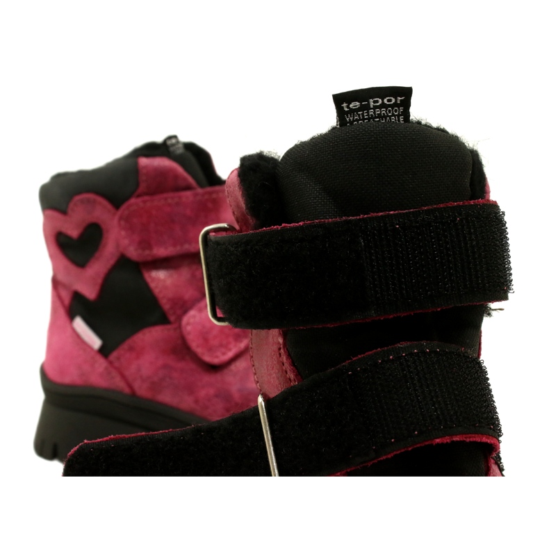 Botas de neve de couro feminino botas impermeáveis te-por Mazurek 1351 rosa 6