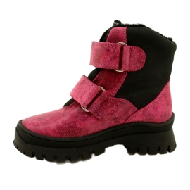 Botas de neve de couro feminino botas impermeáveis te-por Mazurek 1351 rosa 2