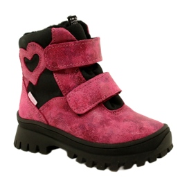 Botas de neve de couro feminino botas impermeáveis te-por Mazurek 1351 rosa 1