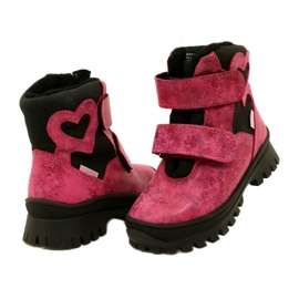 Botas de neve de couro feminino botas impermeáveis te-por Mazurek 1351 rosa 4