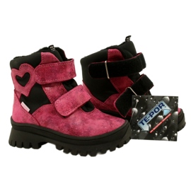Botas de neve de couro feminino botas impermeáveis te-por Mazurek 1351 rosa 7