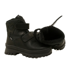 Botas de neve de couro botas impermeáveis ​​te-por-por Mazurek 1351 cardíaco preto 5