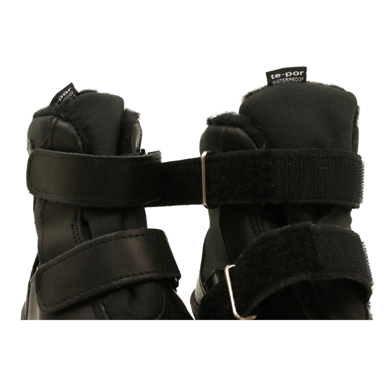 Botas de neve de couro botas impermeáveis ​​te-por-por Mazurek 1351 cardíaco preto 6