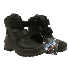 Botas de neve de couro botas impermeáveis ​​te-por-por Mazurek 1351 cardíaco preto 7