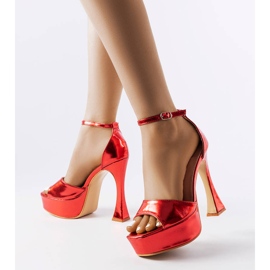 Sandália alta laca vermelha, Illinois. vermelho 1