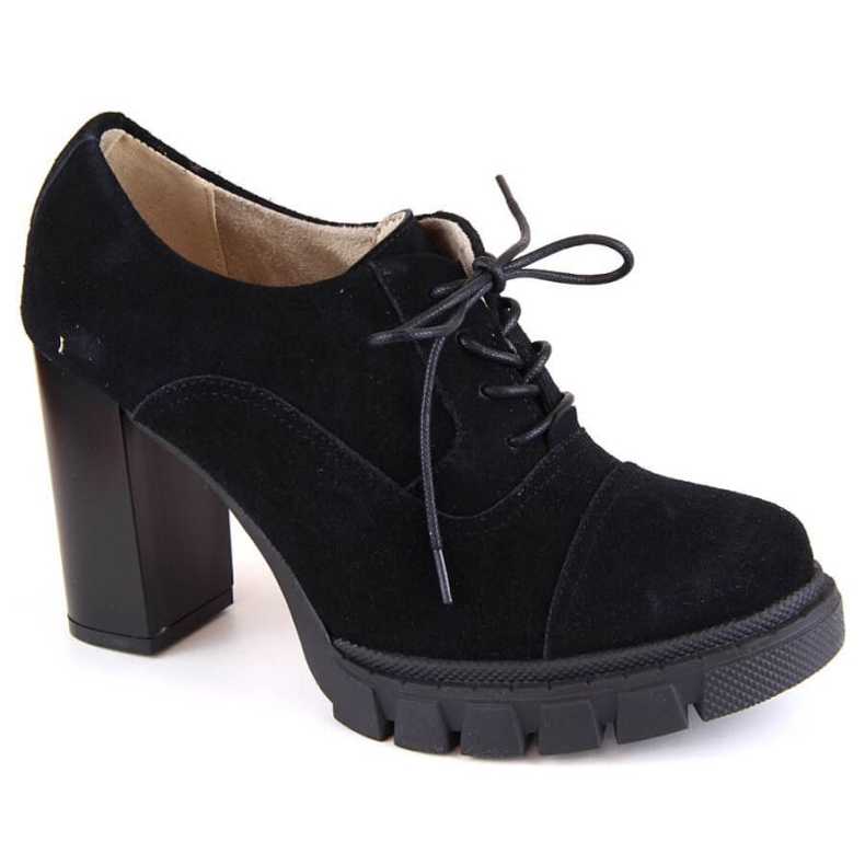 Filippo W PAW473A sapatos de couro com salto alto e plataforma, preto 1