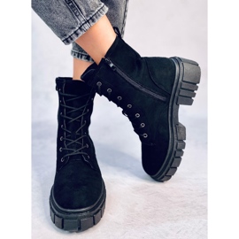 Bota Kelis Black com cadarço preto 1