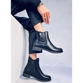 Boone Black Botas Chelsea de mulher preto 2
