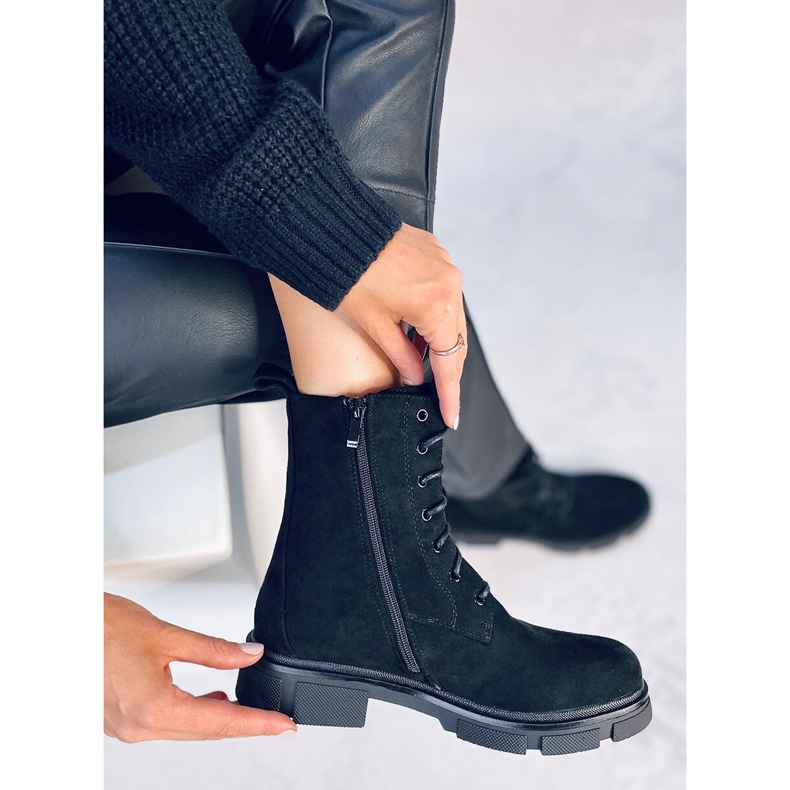 Trabalhadores com cadarços Turner Black preto 1