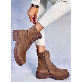 Trabalhadores com cadarços Turner Khaki castanho 2