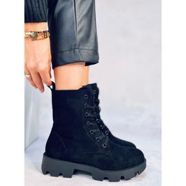 Bota de trabalho de camurça Pansy Black preto 1