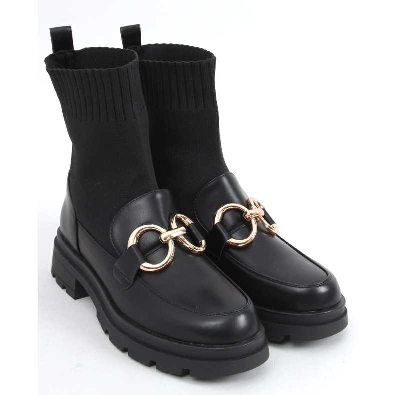 Botas de cano alto com meia Tone Black preto 2 Botas de cano alto com meia Tone Black preto 2