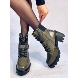 Botas de salto alto com cadarço Brooks DK.GREEN verde 1 Botas de salto alto com cadarço Brooks DK.GREEN verde 1
