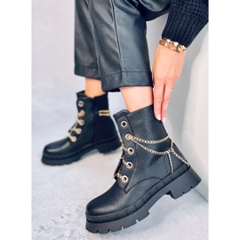 Bota com cadarço, Lohan Black preto 2 Bota com cadarço, Lohan Black preto 2