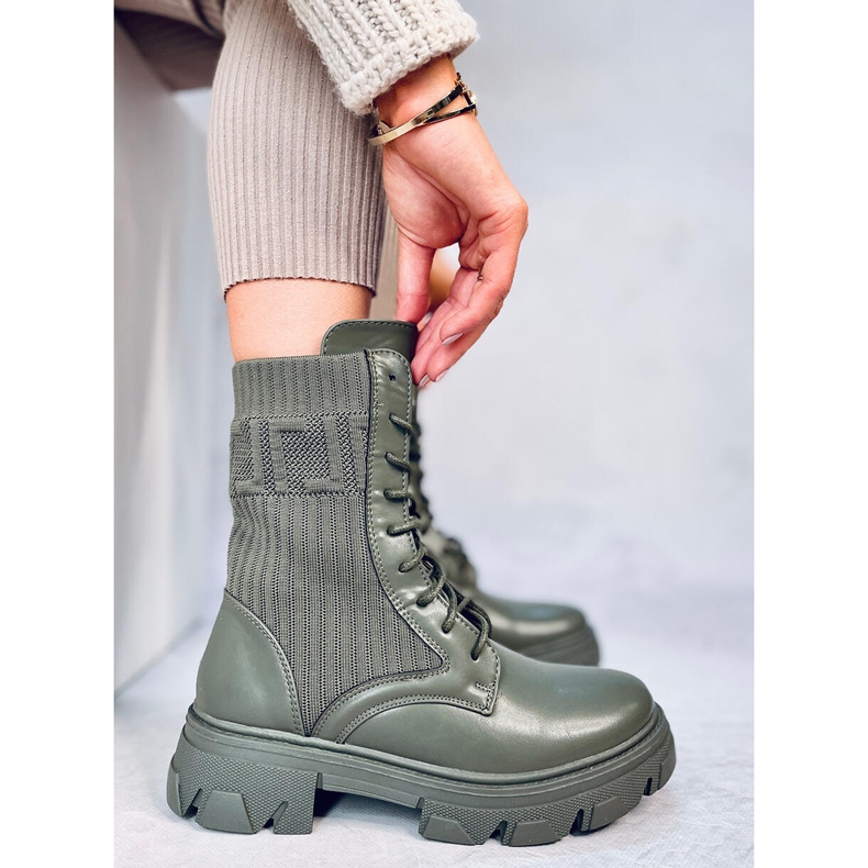 Trabalhadores com cabedal flexível Calling Green verde 1