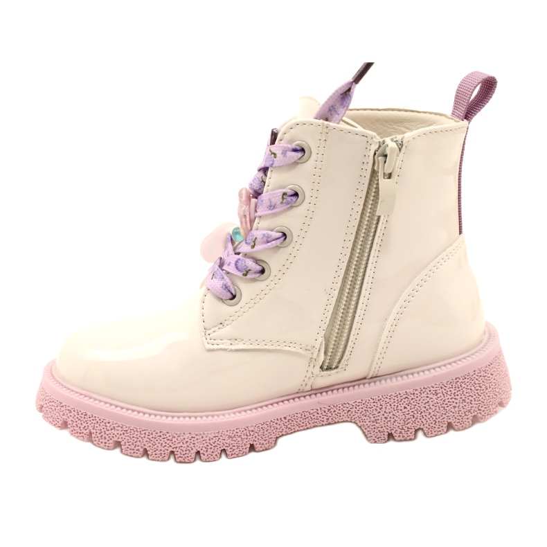 Botas Lacadas Com Abotoaduras Decorativas Miss 23DZ23-6582 bege 1