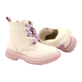 Botas Lacadas Com Abotoaduras Decorativas Miss 23DZ23-6582 bege 4