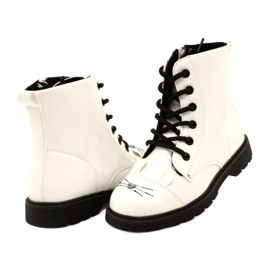 Botas lacadas de meninas Miss 21dz23-4309 branco 3