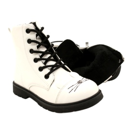 Botas lacadas de meninas Miss 21dz23-4309 branco 4