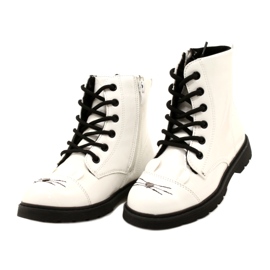 Botas lacadas de meninas Miss 21dz23-4309 branco 2