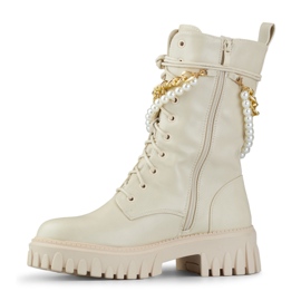 Malas femininas bege com decoração destacável 1