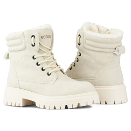 Botas de caminhada femininas com isolamento bege 1