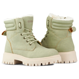 Botas femininas com isolamento verde claro 1
